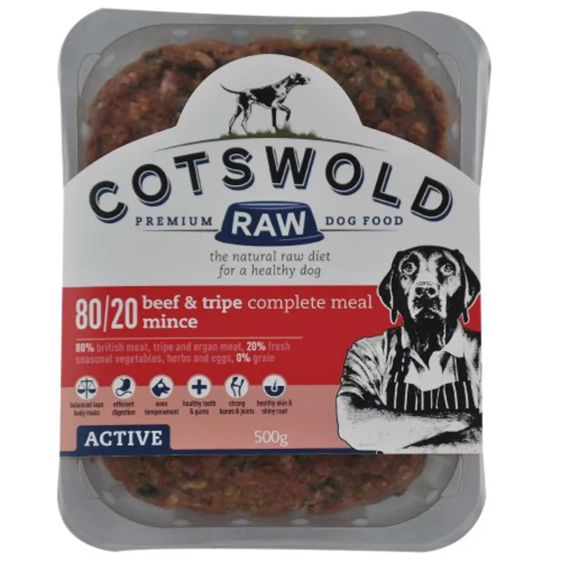Cotswold Raw 80/20 Adult Working Active Beef and Tripe Mince-1
